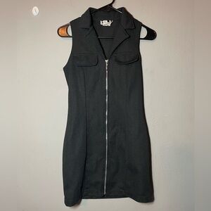 Possessed Clothing Company Y2K Vintage A Line Black Party Dress Size 2 Full Zip